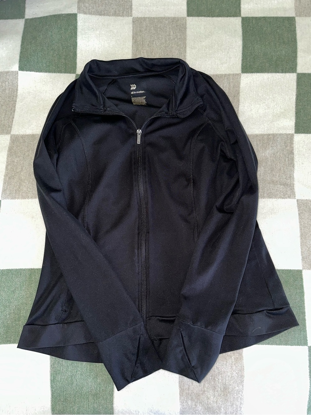 all in motion Black Zip-Up Athletic Jacket